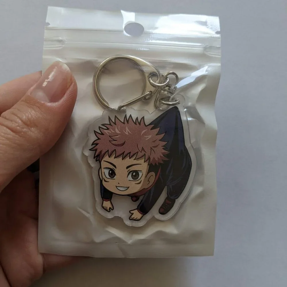 Set of 2 Acrylic Keychains Jujutsu Kaisen Anime Sukuna and Yuji Itadori NEW